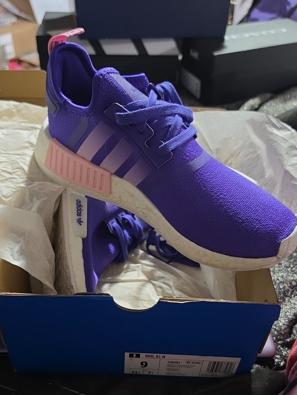 adidas Purple Sneakers with Pink Accents